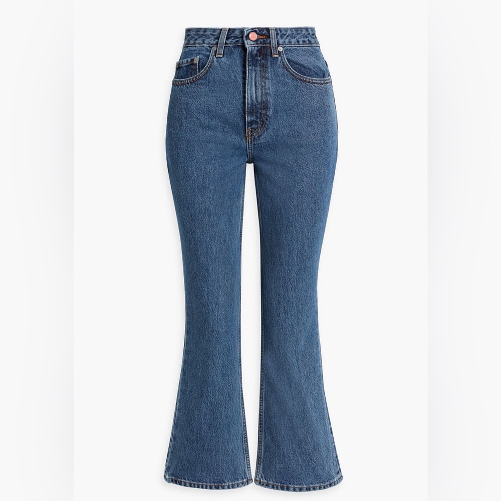 Ganni Blue Flare Women's Jeans - Picture 4 of 10